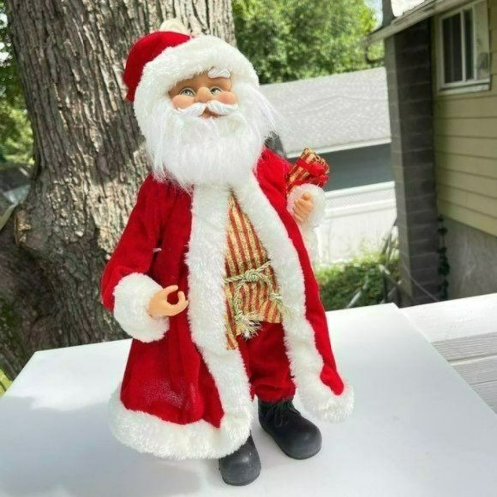 Vintage Classic Santa Claus Doll Christmas Figure Tabletop Holiday Decor 16in - Picture 8 of 8